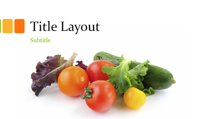 蔬菜简洁PPT模板